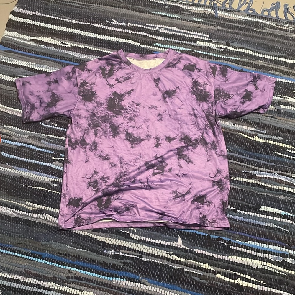 Tie Dye Purple & Black Shirt SHEIN Small